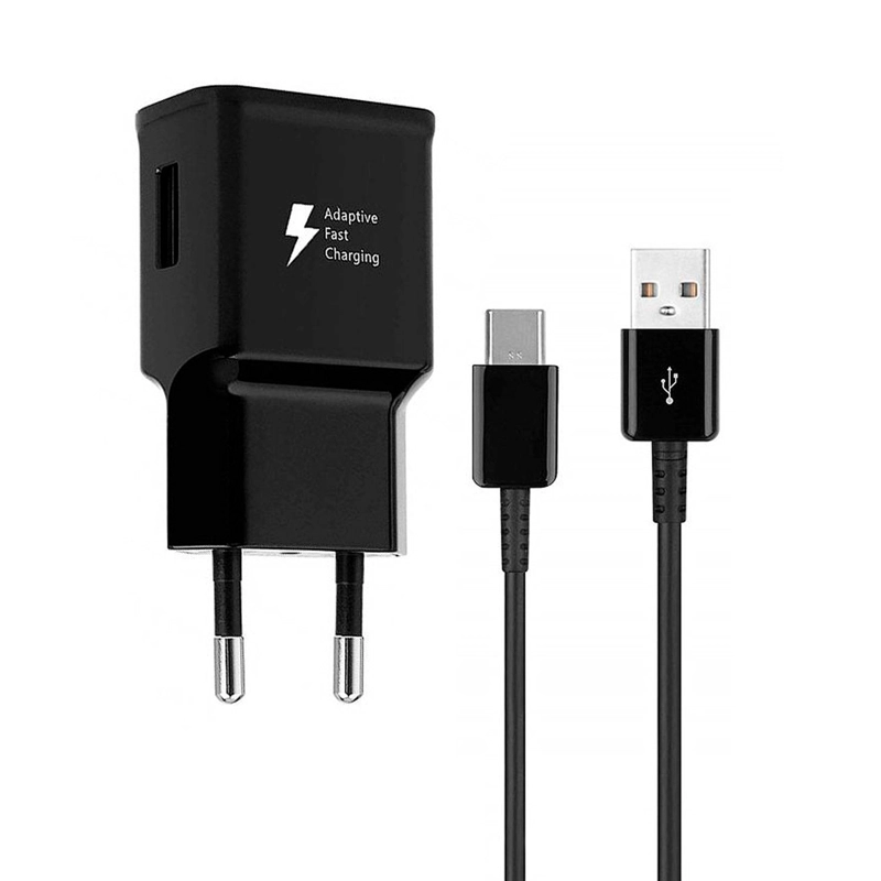 CARGADOR CARGA RAPIDA COMPATIBLE CON SAMSUNG GALAXY + CABLE TIPO C - 1