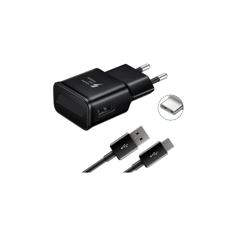 CARGADOR CARGA RAPIDA COMPATIBLE CON SAMSUNG GALAXY + CABLE TIPO C - 2