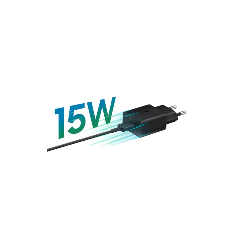 CARGADOR CARGA RAPIDA COMPATIBLE CON SAMSUNG GALAXY + CABLE TIPO C - 3