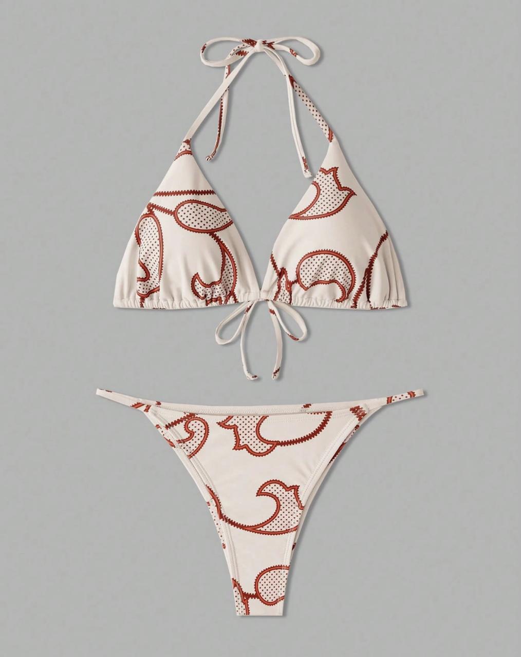 CONJUTO DE BIKINI TRAJE DE BAÑO MUJER BLANCO - 1