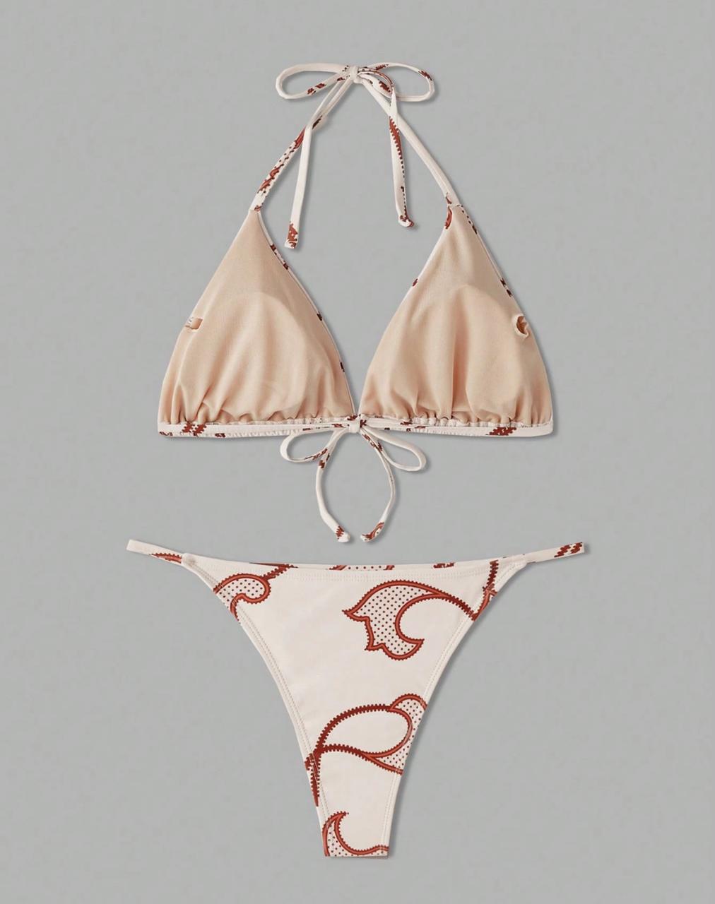 CONJUTO DE BIKINI TRAJE DE BAÑO MUJER BLANCO - 2