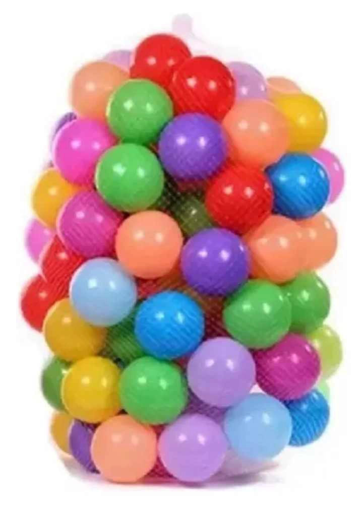 PELOTAS PACK 100 PEQUEÑAS 5 CM PLÁSTICAS SURTIDOS PISCINA JUEGO - 1
