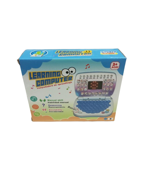JUEGO COMPUTADORA DIDÁCTICO EDUCATIVO ESPAÑOL E INGLES NIÑOS SOLO CELESTE 14 X 12.5 X 15.2 CM - 2