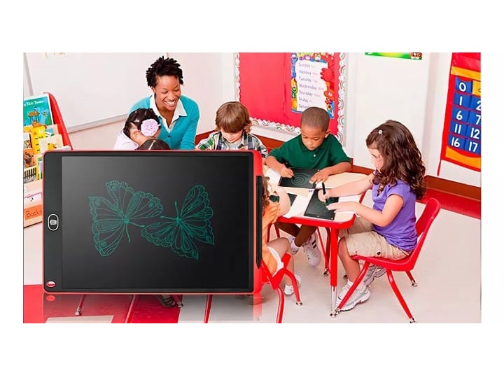 PIZARRA MÁGICA LCD DIBUJA 26 X 18 CM NIÑOS PULSA EL BOTÓN BORRADO LIMPIAR - 1
