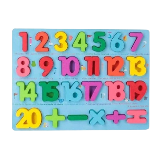 JUGUETE ENCAJE MADERA NUMEROS CON COLORES - 1