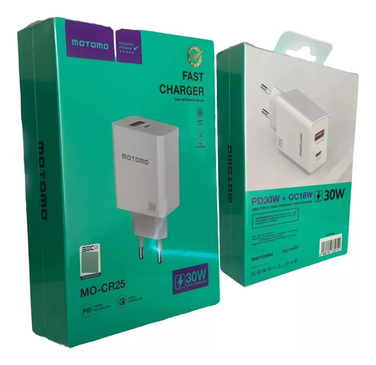 CARGADOR Y CABLE RAPIDO MOTOMO TIPO C A TIPO C 30W DE 1M - 1