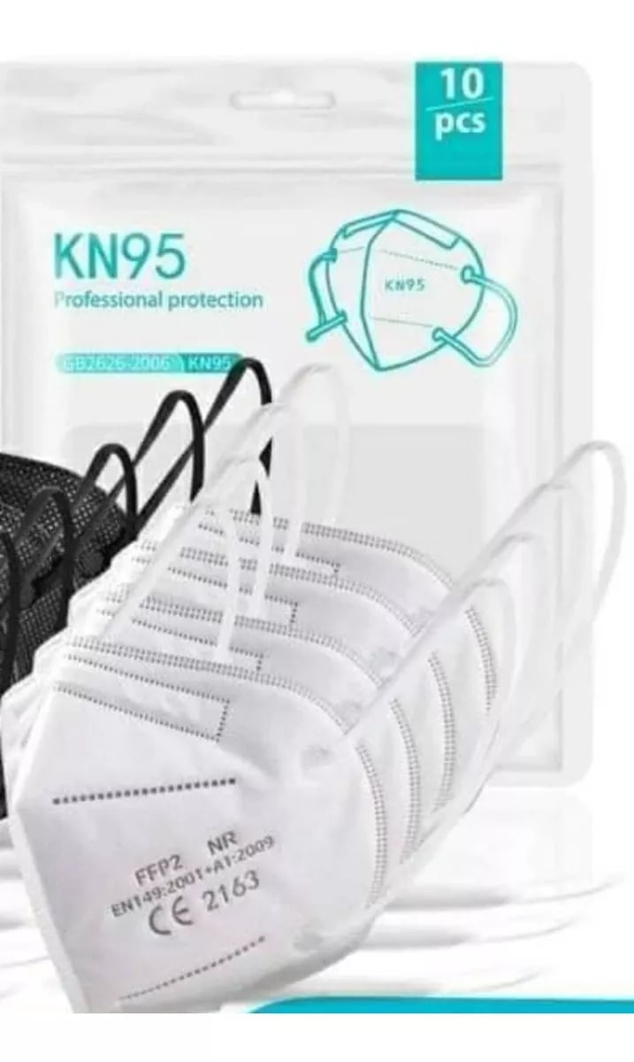 PACK 10 MASCARILLAS KN95 5 CAPAS CON CERTIFICADO, VIENEN EN LA BOLSA - 1