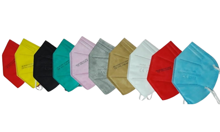 PACK 10 MASCARILLAS SURTIDAS KN95 5 CAPAS CON CERTIFICADO, VIENEN EN LA BOLSA - 1