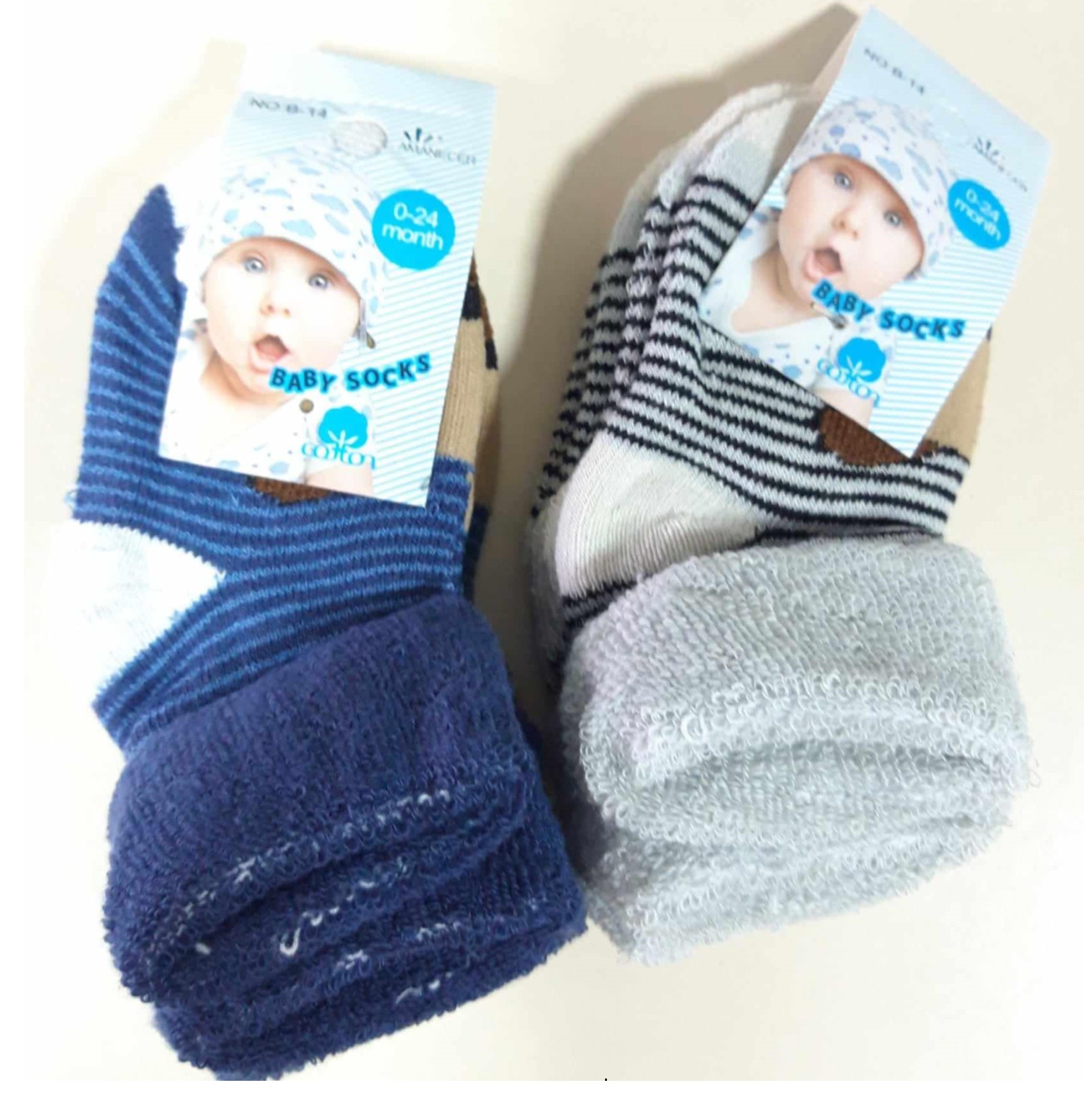 PACK 4 PARES CALCETINES BEBE 0 MES A 12 MESES - 1
