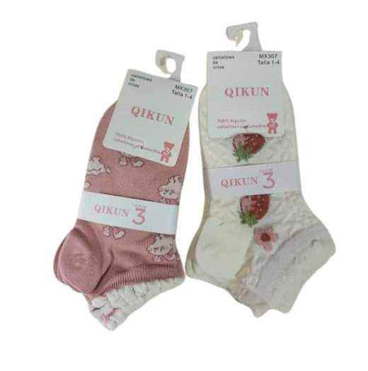 PACK 6 PARES CALCETINES SURTIDOS PARA BEBE Y NIÑO 1 A 4 AÑOS - 1