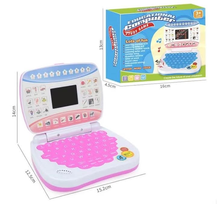 JUEGO COMPUTADORA DIDACTICO EDUCATIVO ESPAÑOL Y INGLES PARA NIÑA ROSA,14 X 12.5 X 15.2 CM - 1