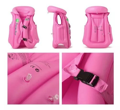 CHALECO INFLABLE PARA NIÑOS ENTRE 3 Y 6 AÑOS. DE 10 A 25 KG. MEDIDAS: 50 CM X 43 CM. - 1