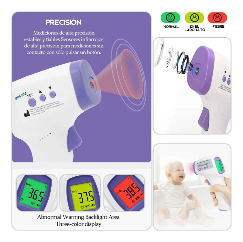 TERMOMETRO INFRARROJO DIGITAL SIN CONTACTO DIKANG ( INCLUYE LAS PILAS ) - 4