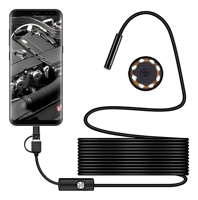 CAMARA ENDOSCOPICA TIPO C, MICRO Y USB 7 MM 5 METROS - 3