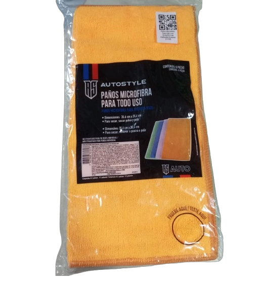 PAÑOS MICROFIBRA PARA TODO USO 35.6X35.6 CM MULTICOLOR 8 PIEZAS - 1