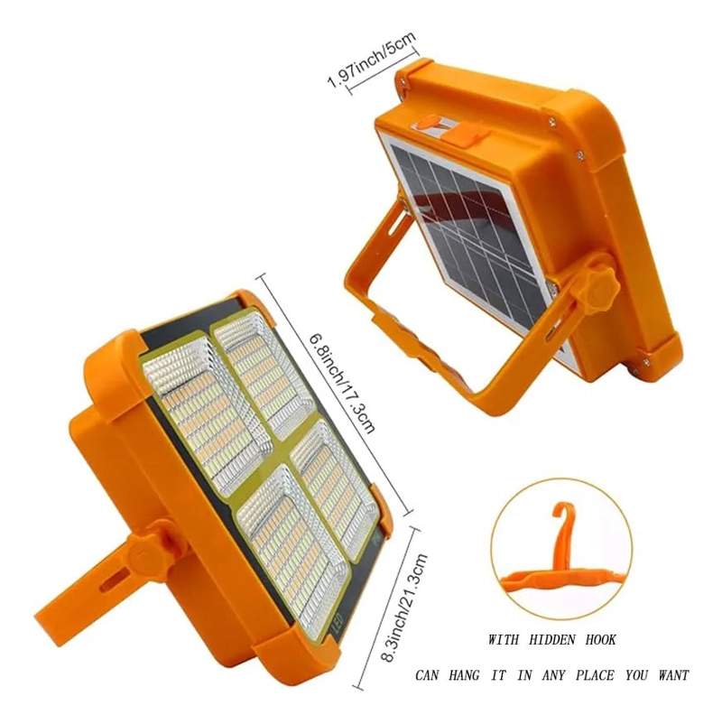 LAMPARA DE EMERGENCIA FOCO SOLAR RECARGABLE LED CAMPING - 1