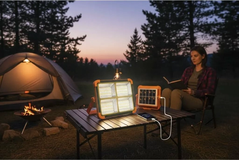 LAMPARA DE EMERGENCIA FOCO SOLAR RECARGABLE LED CAMPING - 6