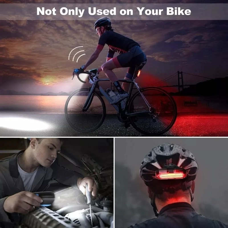 LUZ SOLAR PARA BICICLETA LINTERNA CON CLAXONR PORTATIL AZUL - 5