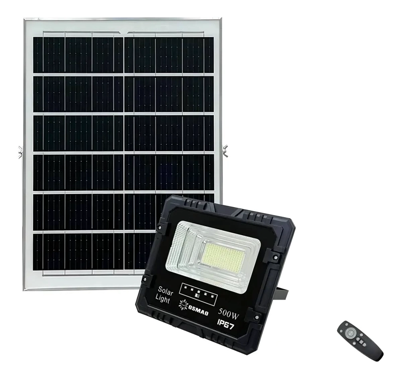 FOCO SOLAR 500W PANEL SOLAR Y CONTROL REMOTO IP 67 - 4