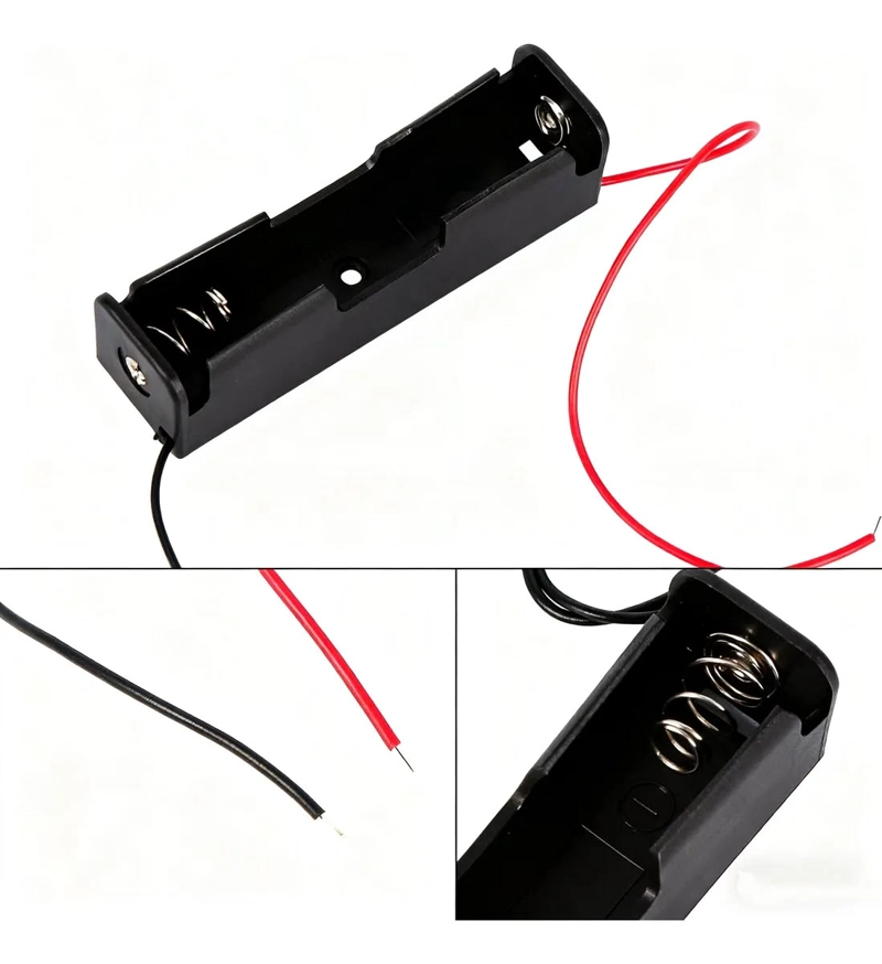 PACK 5UNDS PORTA PILA SIMPLE 1X18650 BATERIAS 18650, 3.7V - 5