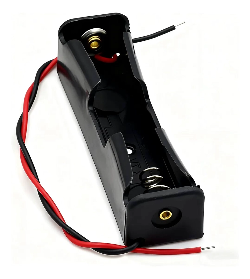 PACK 2UNDS PORTA PILA SIMPLE 1X18650 BATERIAS 18650, 3.7V - 3