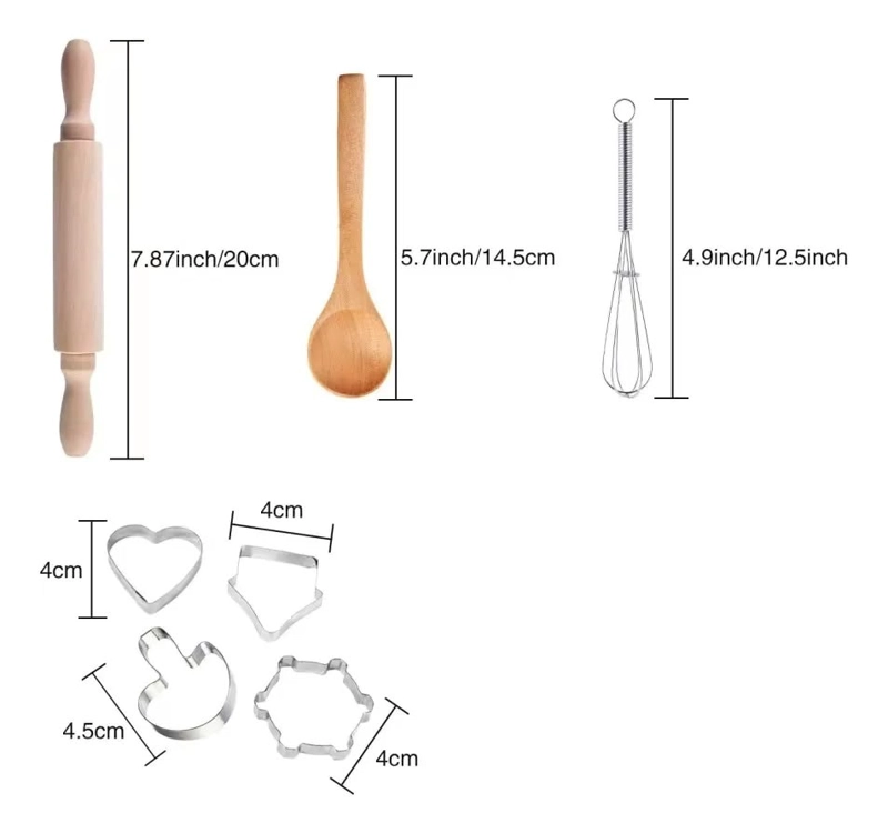 SET DISFRAZ JUEGO CHEF DE COCINA PARA NIÑOS 11UNDS - 1
