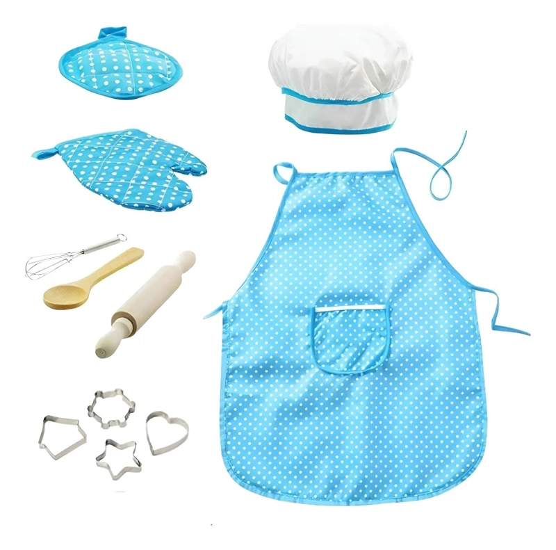 SET DISFRAZ JUEGO CHEF DE COCINA PARA NIÑOS 11UNDS - 1