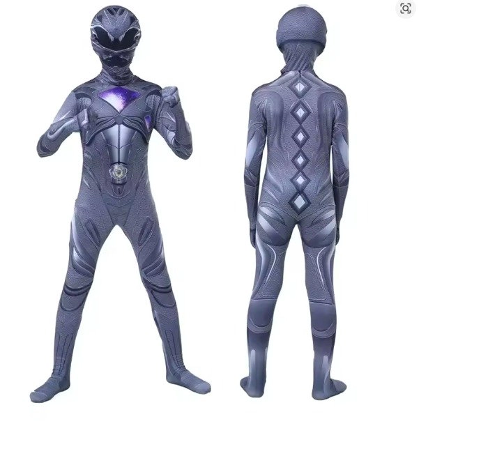 DISFRAZ SUPERHEROE PARA NIÑO TALLA 120 ( PLOMO ) - 1