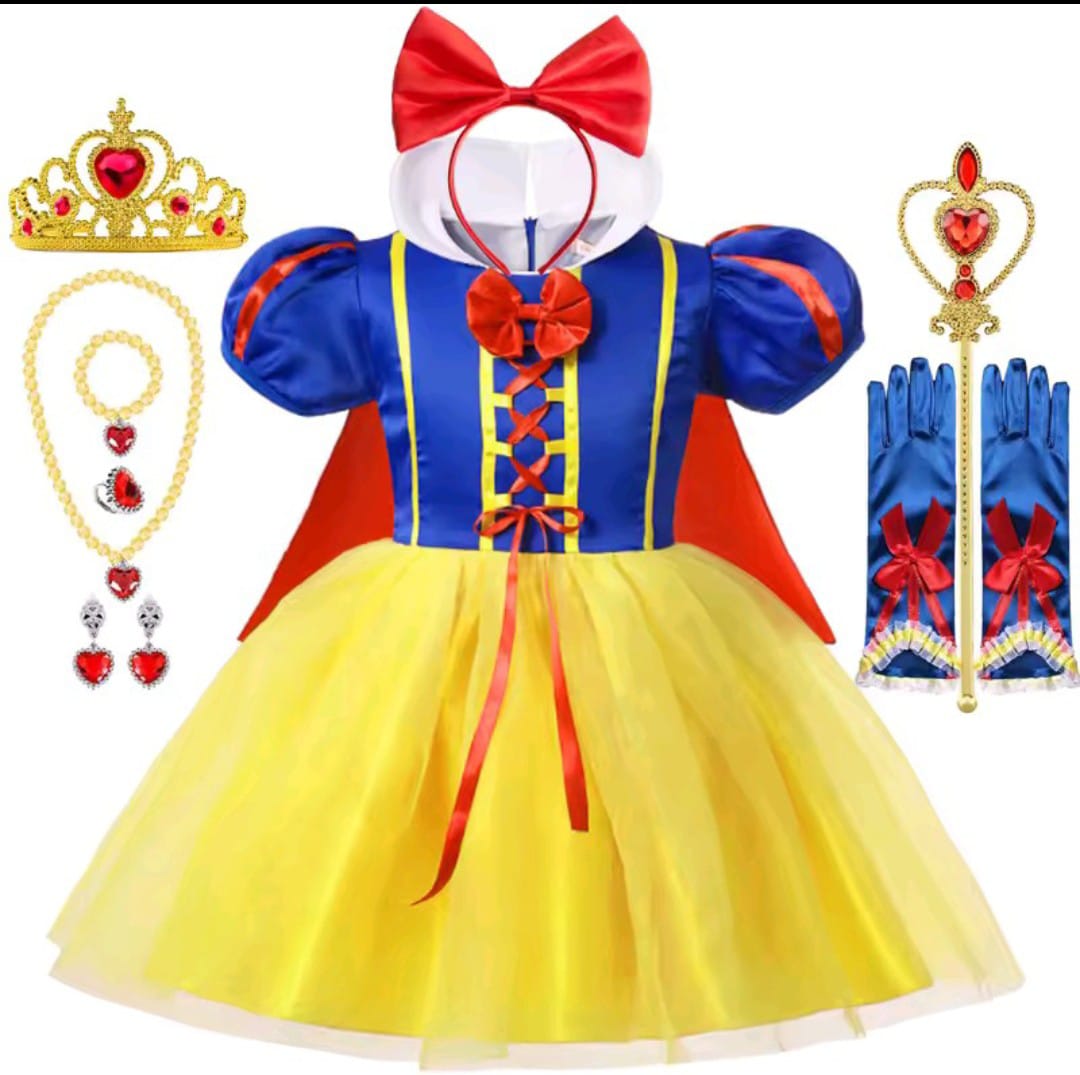 SET DISFRAZ PRINCESA Y ACCESORIOS PARA NIÑA 4 A 5 AÑOS - 1