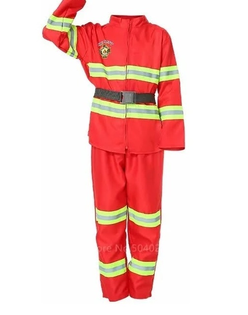 SET DISFRAZ 3 PIEZAS DE BOMBERO PARA NIÑO 8 AÑOS A 12 AÑOS - 2