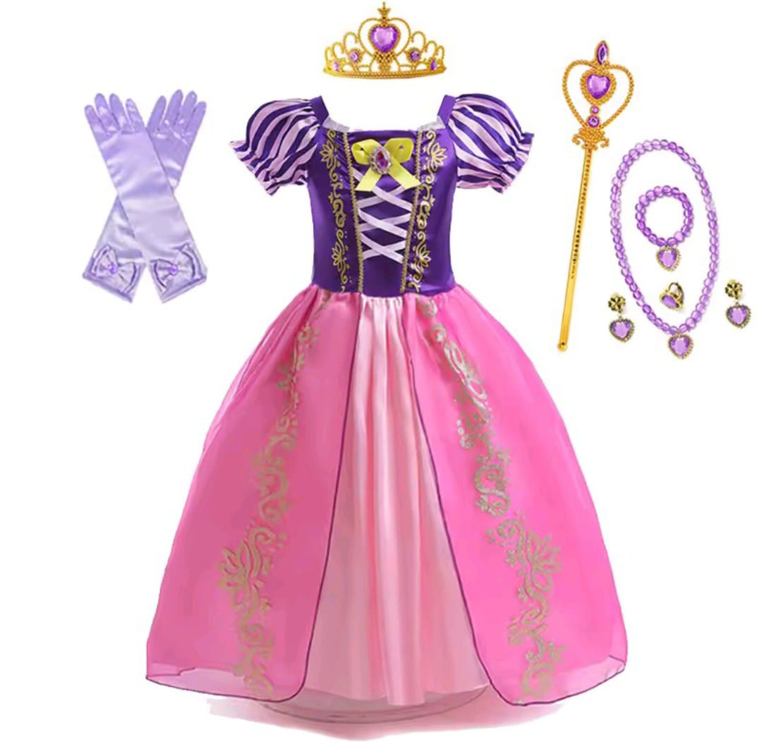 SET DISFRAZ Y ACCESORIOS PARA NIÑA TALLA 140 ( 7 A 8 AÑOS ) - 1