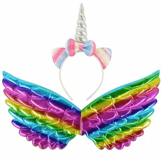 SET DISFRAZ COSPLAY UNICORNIO PARA FIESTA CUMPLEAÑOS NIÑA - 1