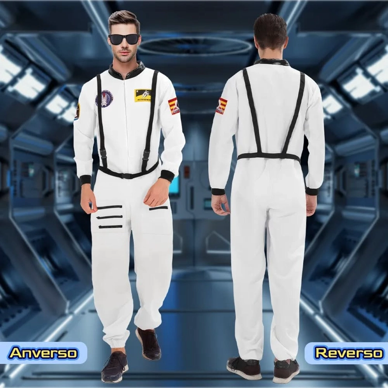 SET DISFRAZ DE ASTRONAUTA CON GAFAS SOL Y CINTURON PARA ADULTO TALLA M - 3