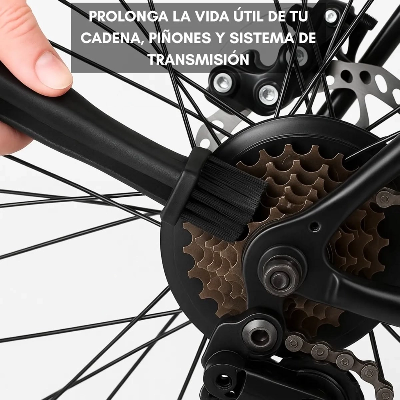 CEPILLO LIMPIA CADENA Y PIÑON MOTO Y BICICLETA - 3