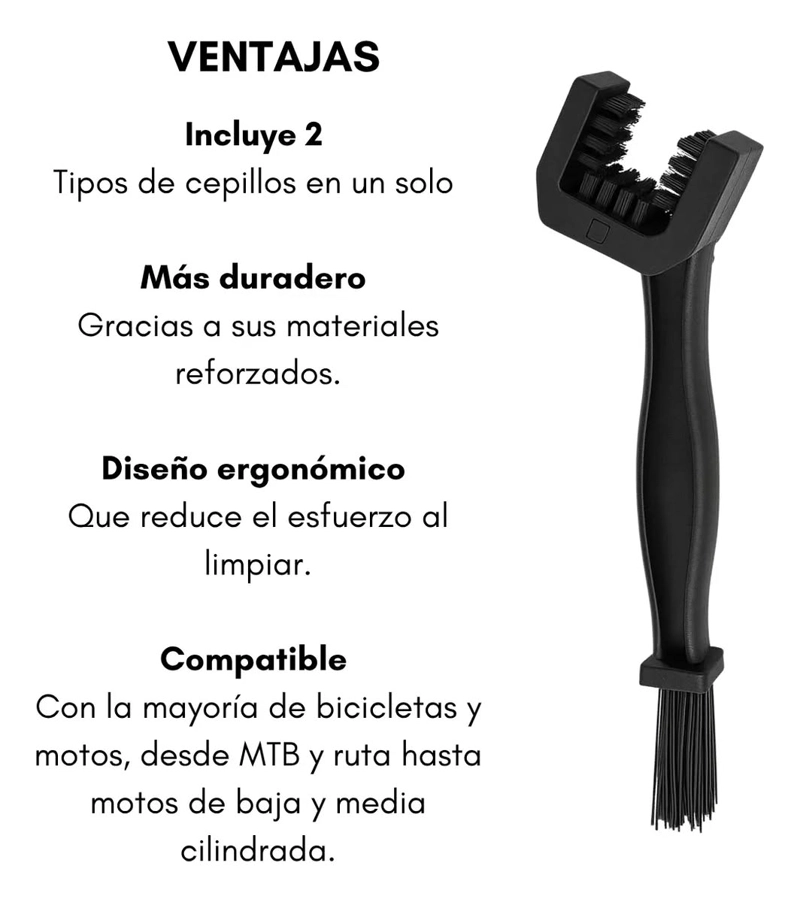 CEPILLO LIMPIA CADENA Y PIÑON MOTO Y BICICLETA - 6
