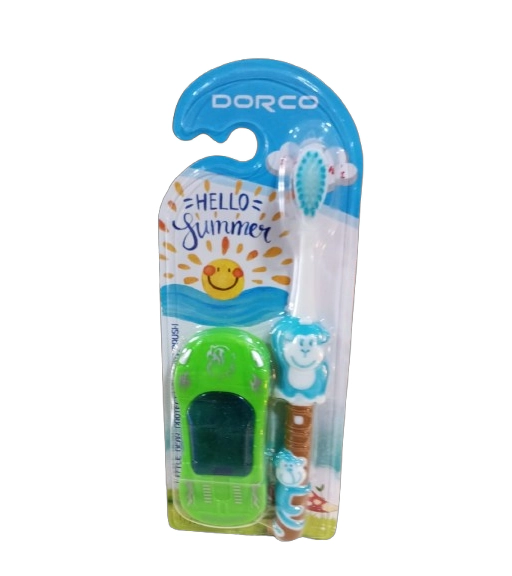 SET CEPILLO DE DIENTES CON AUTO PARA NIÑOS. - 1
