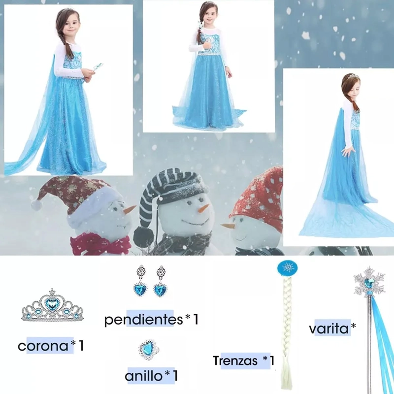 SET DISFRAZ Y ACCESORIOS PARA NIÑA TALLA 2 A 3 AÑOS - 2