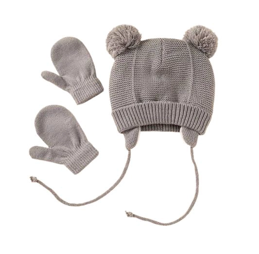 SET GORRO Y GUANTES PARA BEBE 2 MESES A 12 MESES - 1