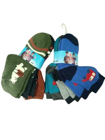 PACK 6 PARES DE CALCETINES INVIERNO PARA NIÑOS 4 AÑOS A 6 AÑOS - 1