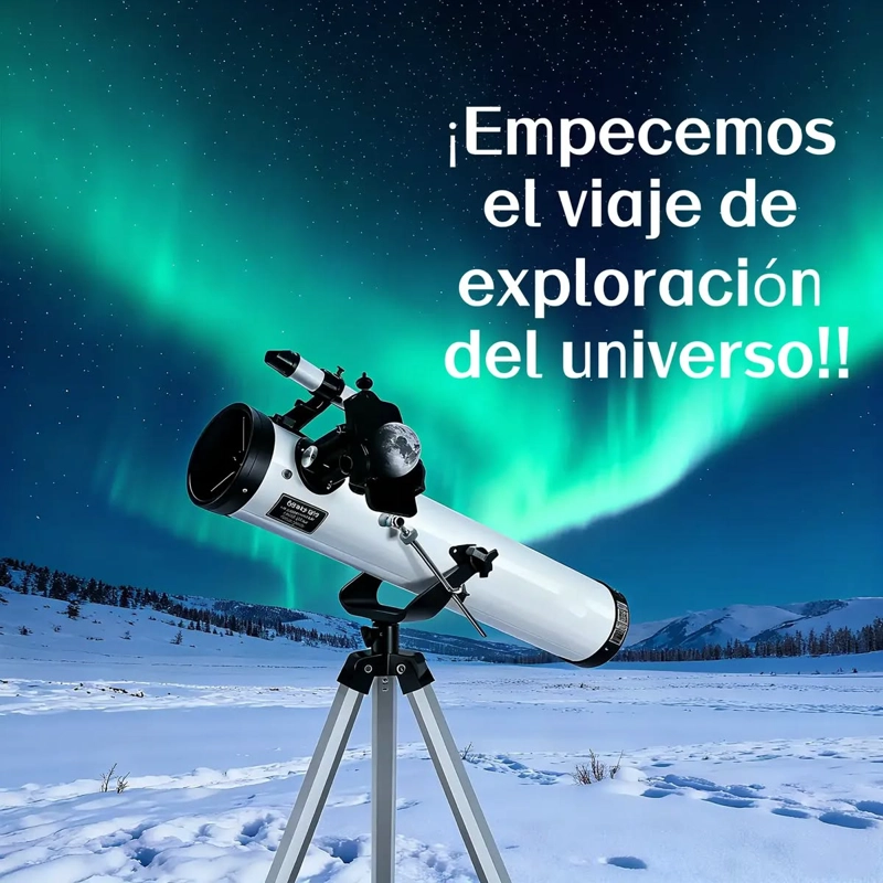 TELESCOPIO ASTRONOMICO F70076 DIAM: 76 MM  DISTANCIA FOCAL: 700 MM LENTES CON RECUBRIMIENTO - 1