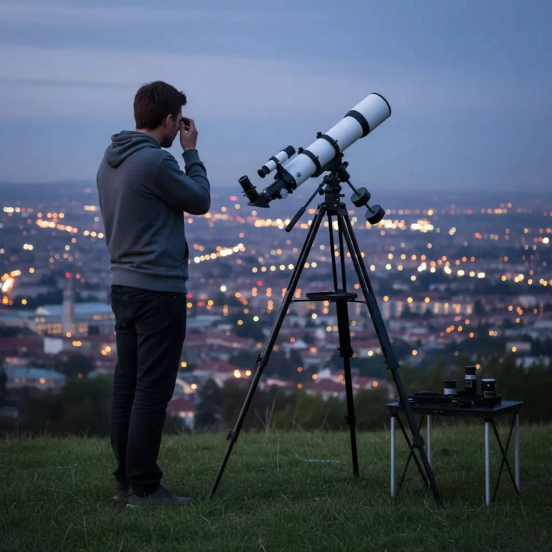 TELESCOPIO ASTRONOMICO F70076 DIAM: 76 MM  DISTANCIA FOCAL: 700 MM LENTES CON RECUBRIMIENTO - 2