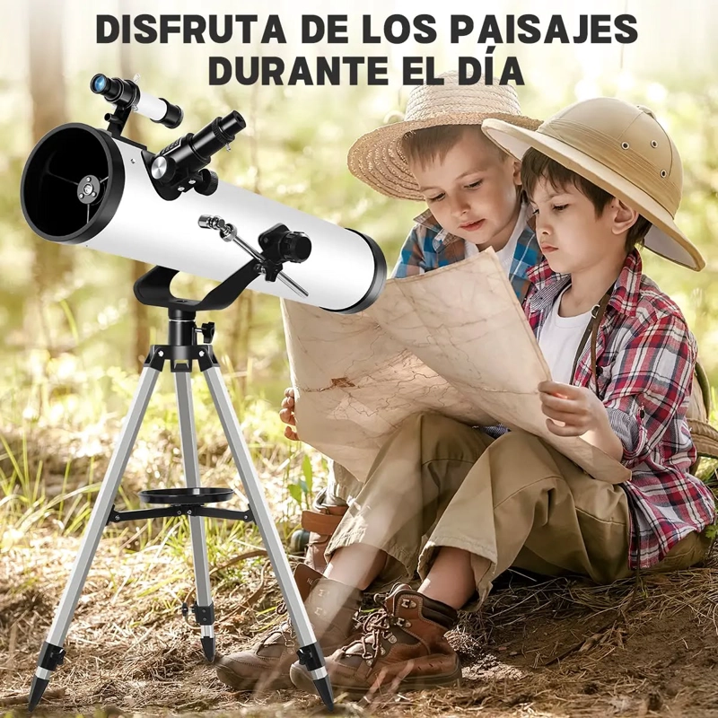 TELESCOPIO ASTRONOMICO F70076 DIAM: 76 MM  DISTANCIA FOCAL: 700 MM LENTES CON RECUBRIMIENTO - 4