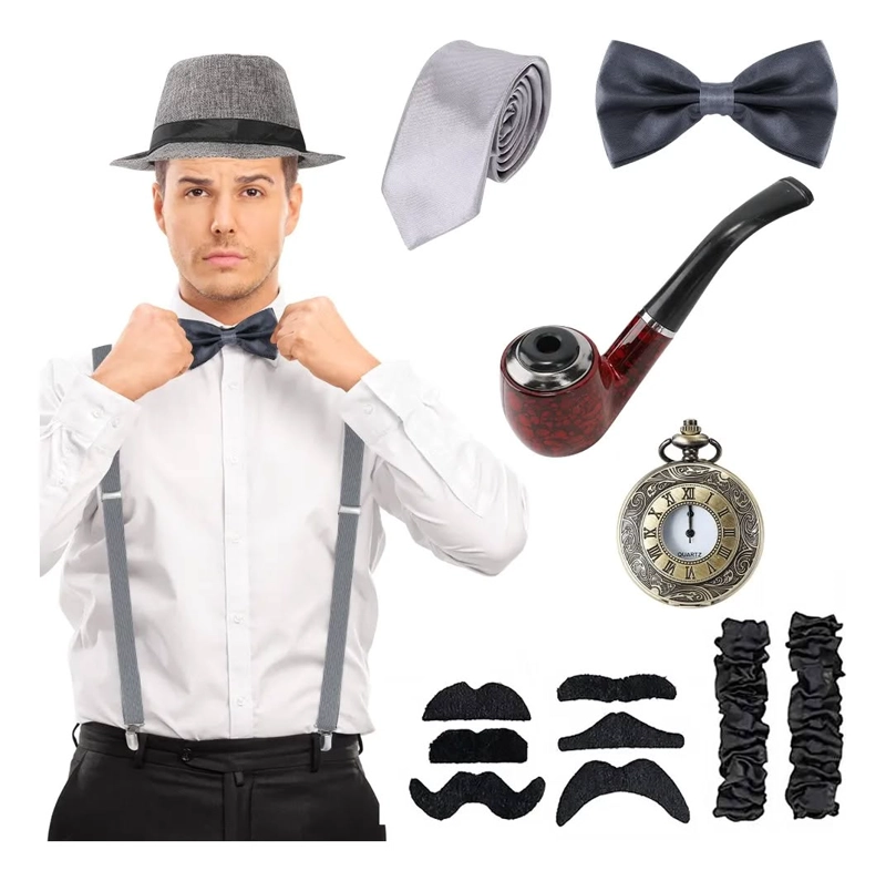 SET DISFRAZ FIESTA DE GATSBY 14 UNDS PARA HOMBRE - 1