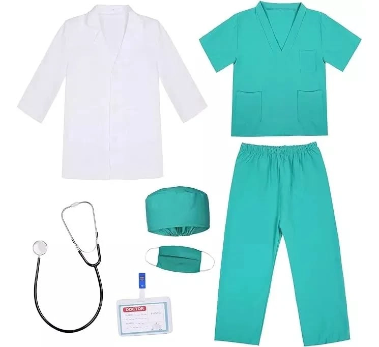 SET DISFRAZ DE DOCTOR PARA NIÑOS TALLA 140 ( 7 A 8 AÑOS ) - 3