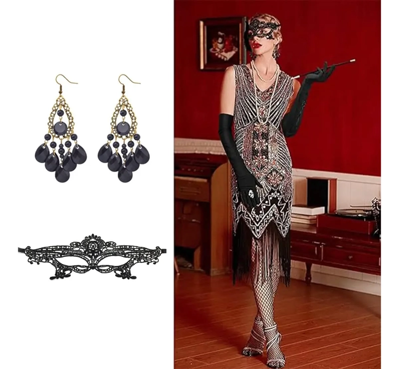 SET DISFRAZ FIESTA DE GATSBY 9UNDS PARA MUJER - 2