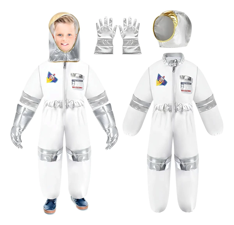SET DISFRAZ DE ASTRONAUTA ESPACIAL PARA NIÑOS TALLA 100 ( 2 A 3 AÑOS ) TALLA S - 1