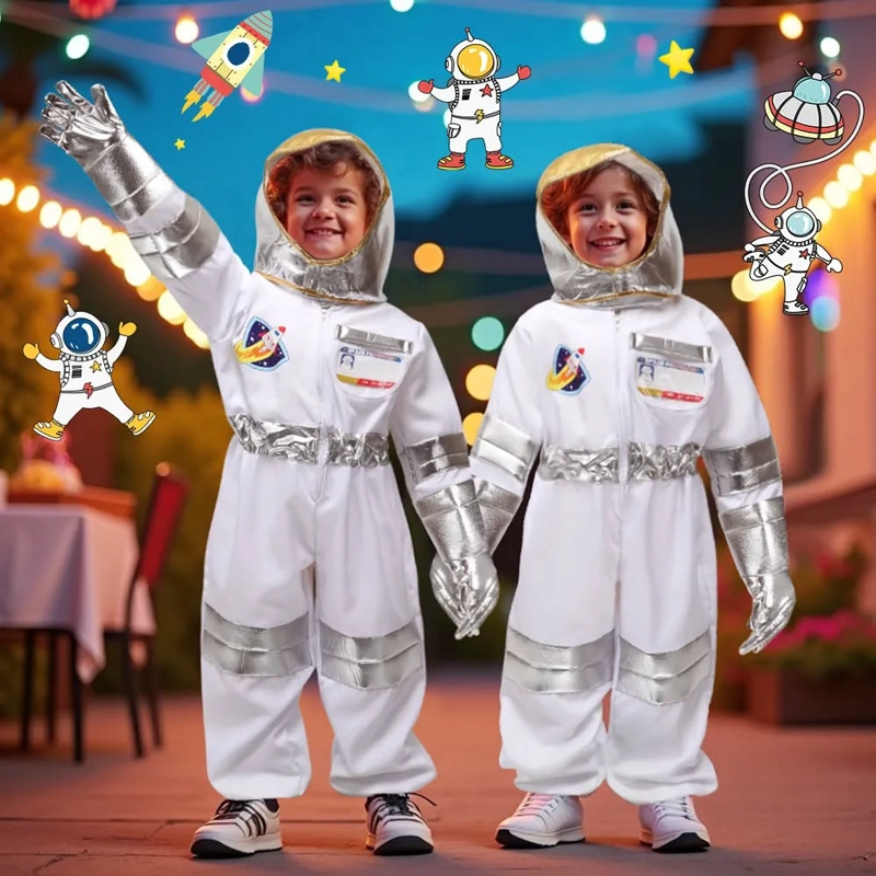SET DISFRAZ DE ASTRONAUTA ESPACIAL PARA NIÑOS TALLA 100 ( 2 A 3 AÑOS ) TALLA S - 3