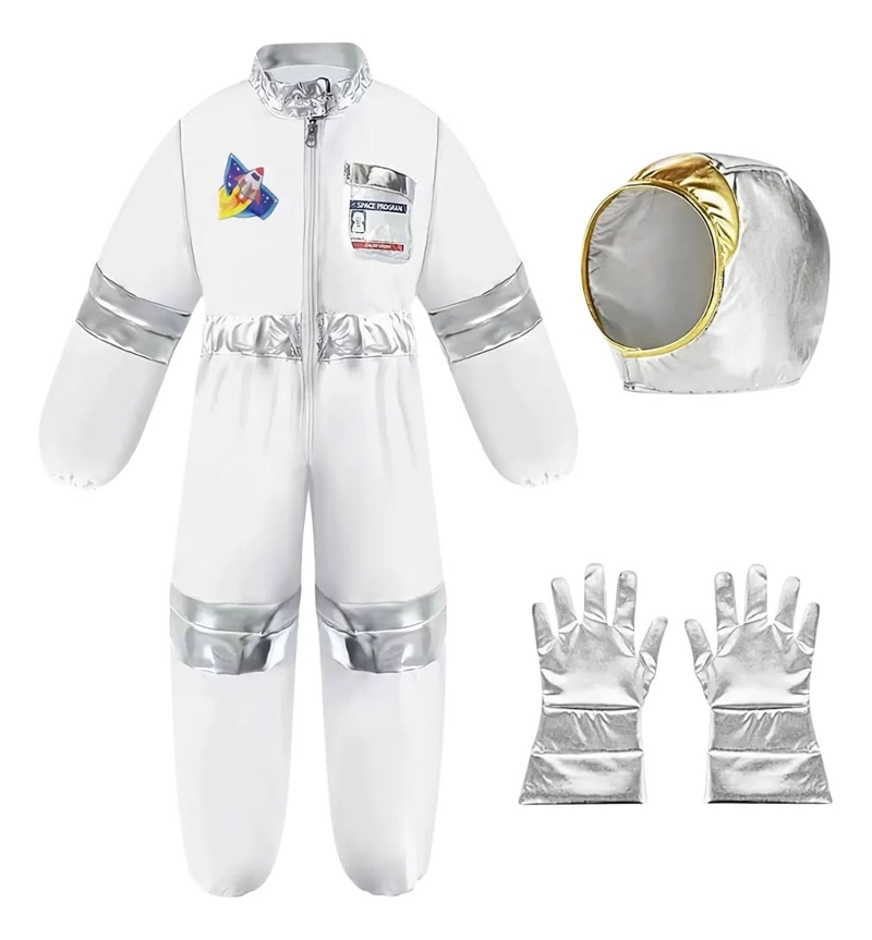 SET DISFRAZ DE ASTRONAUTA ESPACIAL PARA NIÑOS TALLA 120 ( 4 A 5 AÑOS ) TALLA L - 2