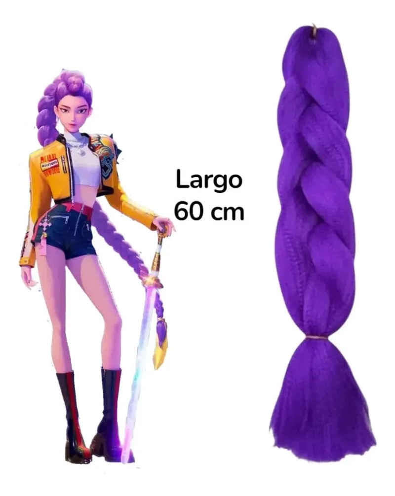 SET DISFRAZ K POP 4 PIEZAS CON PELUCA 60CM PARA NIÑA TALLA 5 A 6 - 2