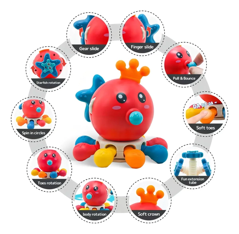 JUGUETE EDUCATIVO PULPO 10 EN 1 18X12CM - 3